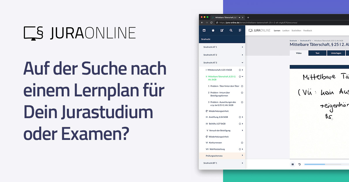 Lernplan | Jura Online