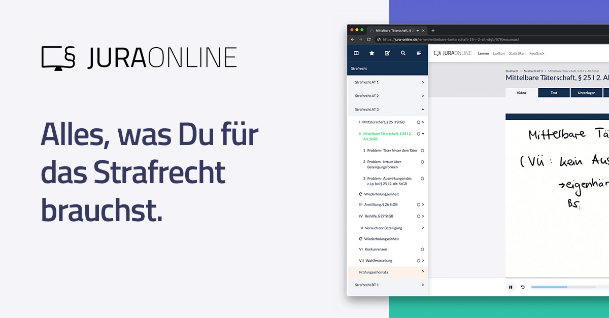 Strafrecht Lernen | Jura Online