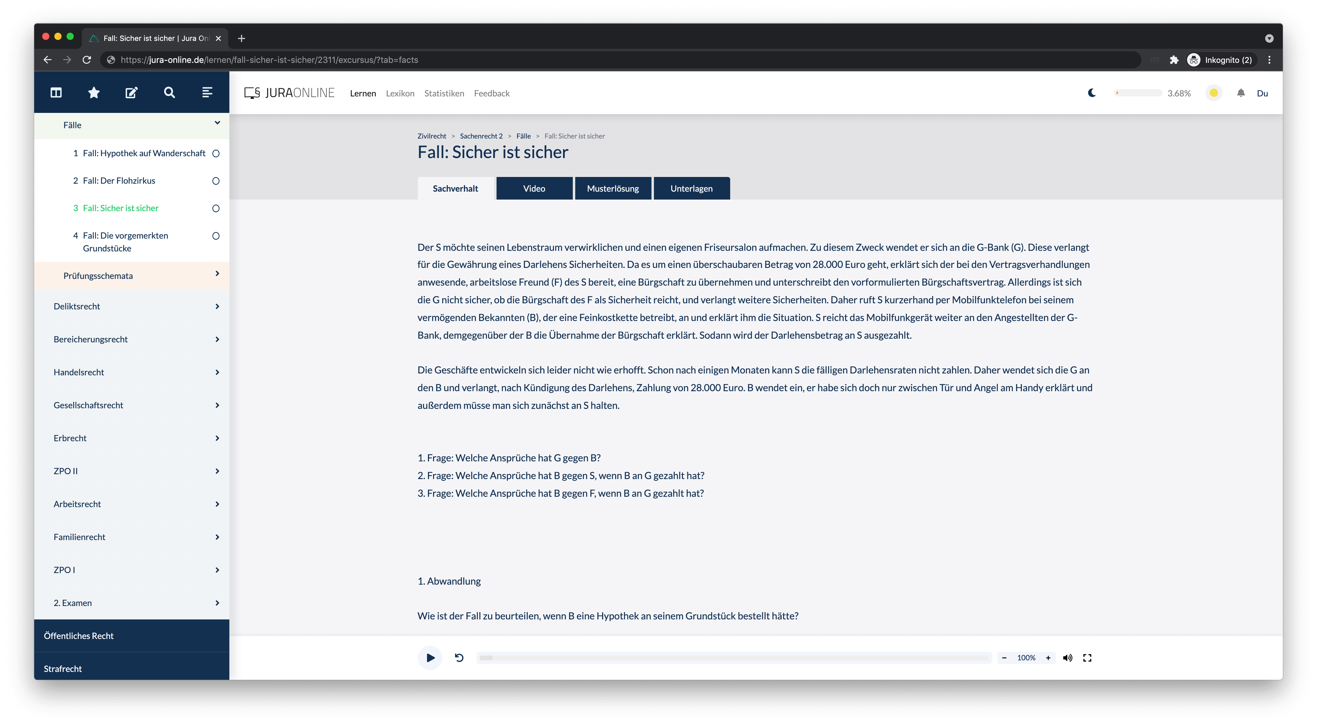 Die Lernplattform von Jura Online
