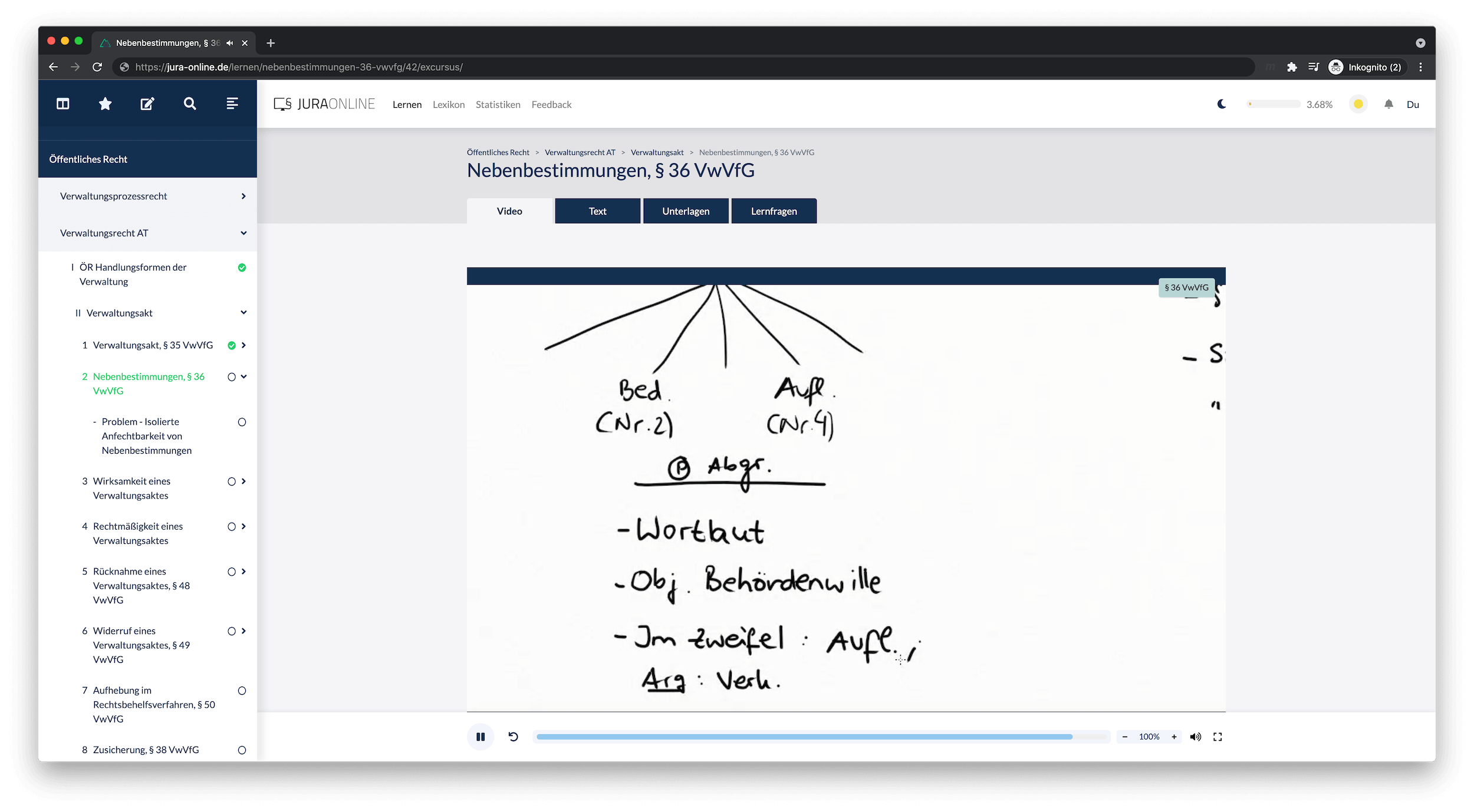 Die Lernplattform von Jura Online