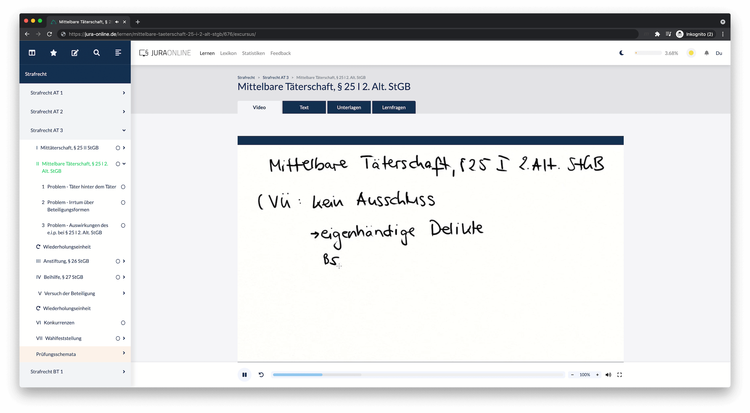Die Lernplattform von Jura Online