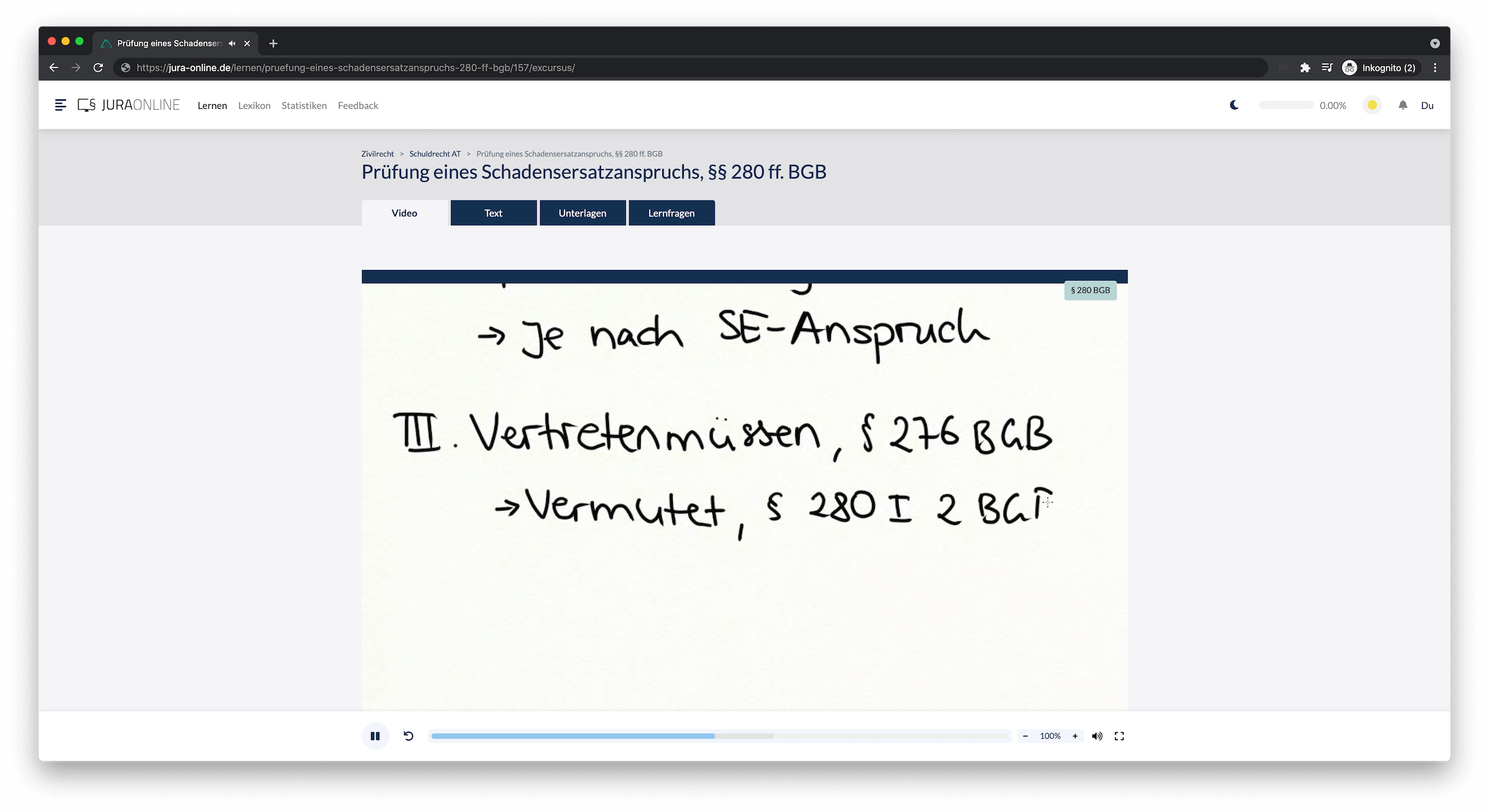 Die Lernplattform von Jura Online